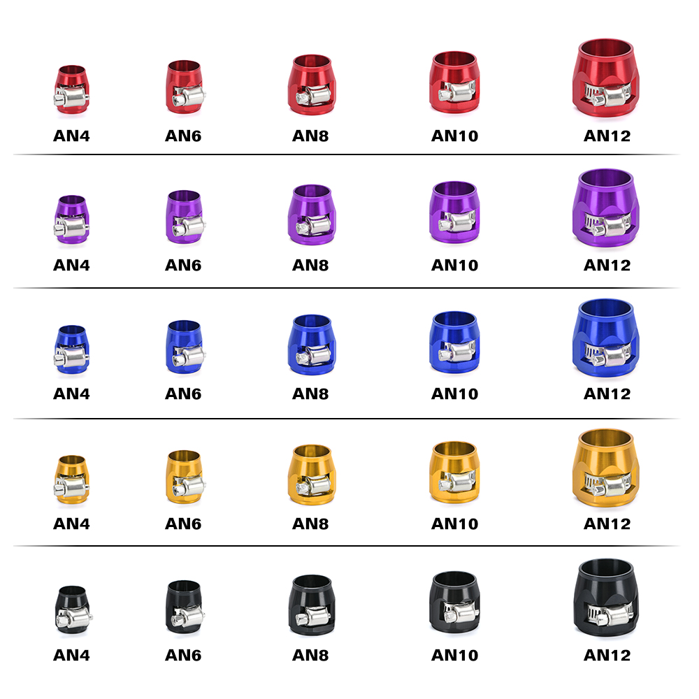 1 ロット = 2 個ホースクランプ AN4 AN6 AN8 AN10 AN12 燃料パイプクリップ油水チューブホース継手フィニッシャークランプ六角フィニッシャー