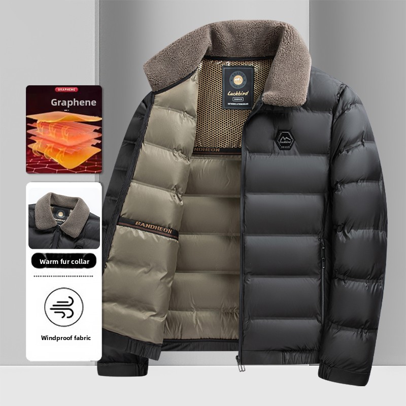 Erstklassige Graphen-Wärmetechnologie ​   Neue Winter-Parka-Jacke für Herren, Windjacke, diamantgesteppte Bubble Puffer-Mäntel