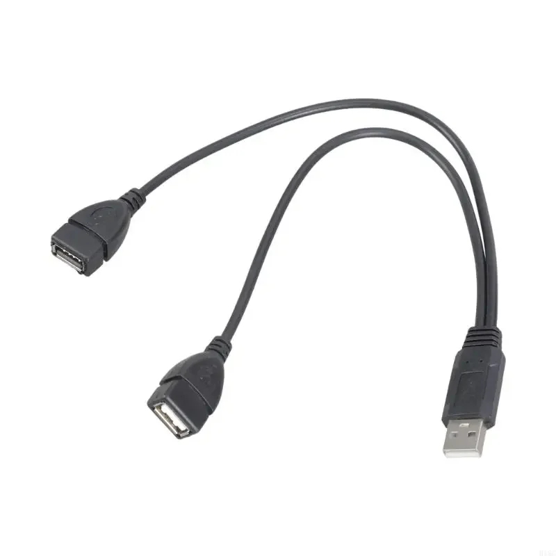 Hochwertiges USB 2.0-Kabel, USB-Doppel-Splitter-Adapterkabel, ein bis zwei Buchsen auf USB 2-Stecker, Stromverlängerungskabel