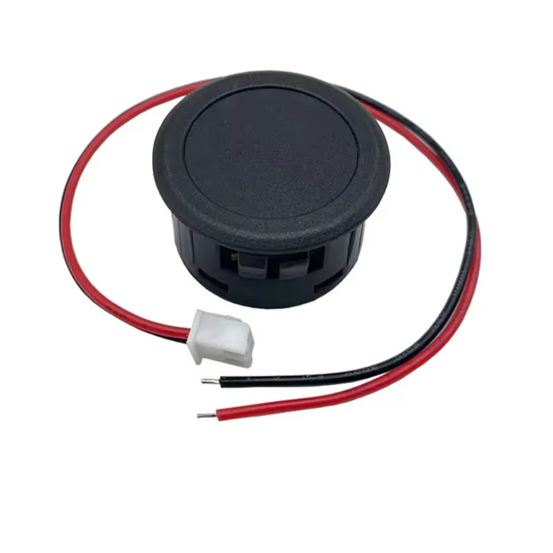 Voltímetro automotriz Circular de dos cables con pantalla LED de DC4-100V, medidor Digital de corriente de voltaje para coche, Detector de voltios, Panel de Monitor