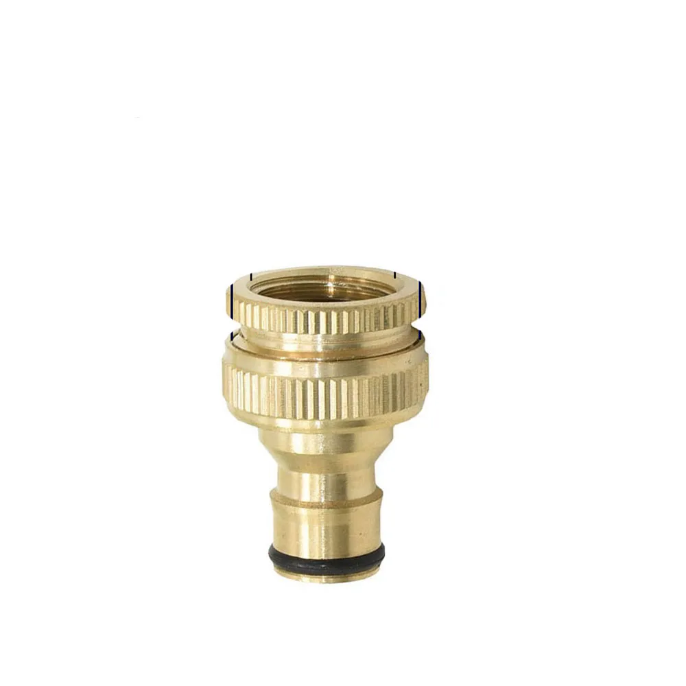 1/2 ''5/8" 3/4 ''1'' ท่อทองเหลือง Quick Connector Water Stop Fitting ทองแดง Thread Tap Coupling สวนรดน้ําปืนอะแดปเตอร์