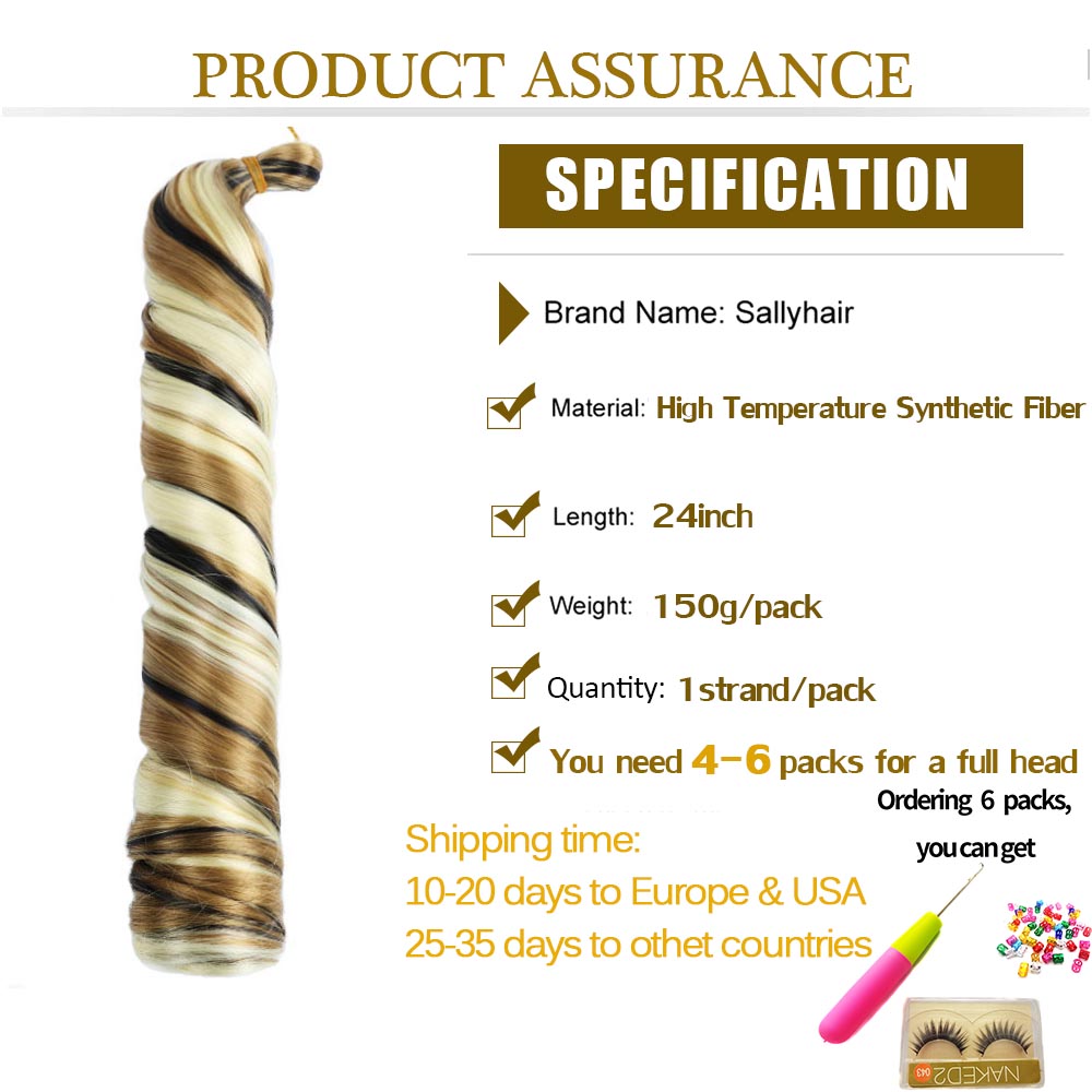 Sallyhair-カーリーエクステンション人工毛,14インチ,150g,ルーズウェーブ,カーリー,スパイラルカール,カール,ヘアエクステンション