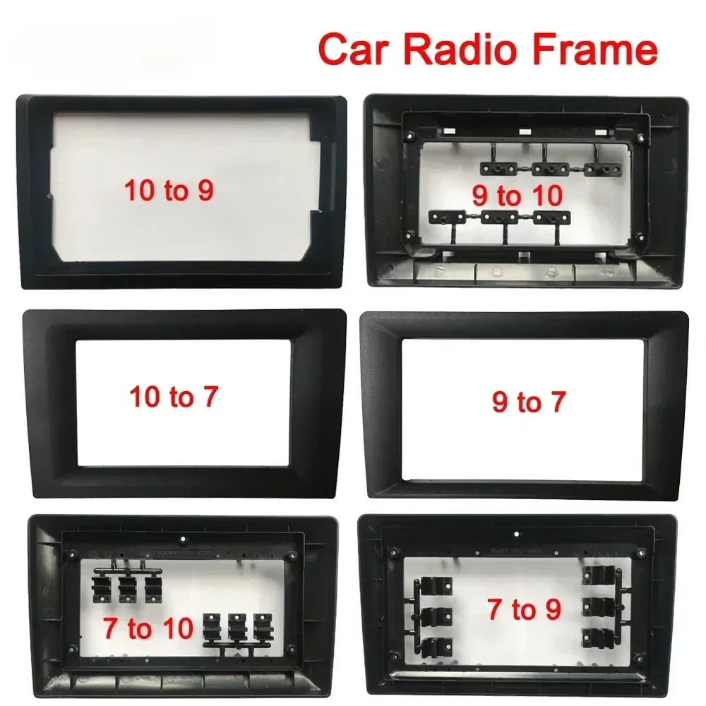 9 10 polegadas a 7, 9 a 10 polegadas quadro de rádio de carro quadro de interruptor de rádio de carro adequado para todos os modelos de automóveis quadro de conversão de fáscia de rádio de carro