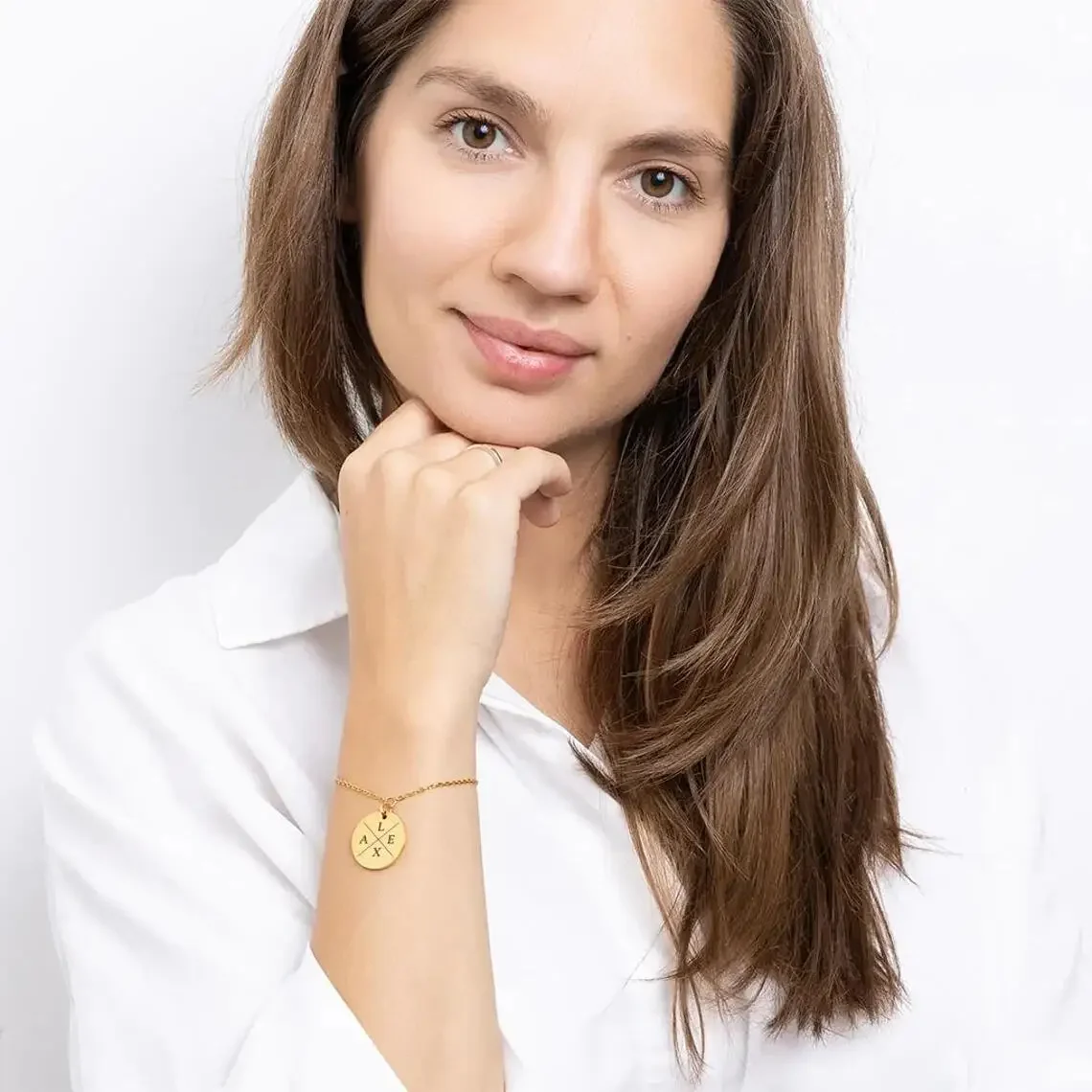 Tùy Chỉnh Khắc Tên Ngày Vòng Đồng Xu Thép Không Gỉ Cá Tính ID Thẻ Phụ Kiện Mặt Dây Chuyền Nữ Trang Sức Phù Hợp Với Vòng Tay Vòng Cổ