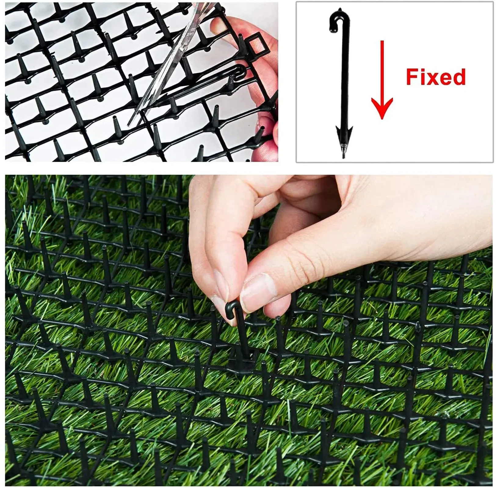 2M สุนัข Cat Scat Mat สัตว์ยับยั้งพลาสติก Scarer-Spike เครื่องมือ ​ Polypropylene Anti Cat Mat เครื่องมือทําสวนในครัวเรือน