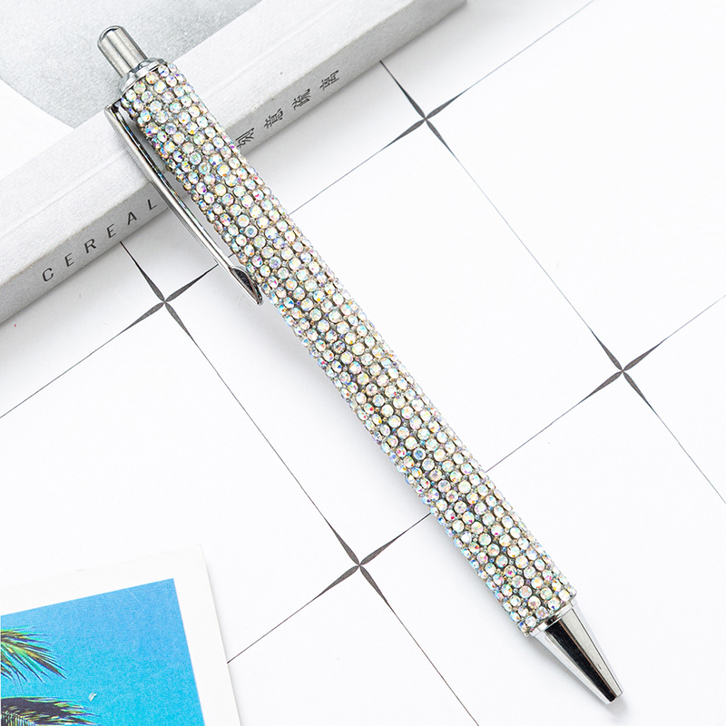 Press Metal Ballpoint Pens Diamond Multi-color Gift Pen Creative Office Supplies