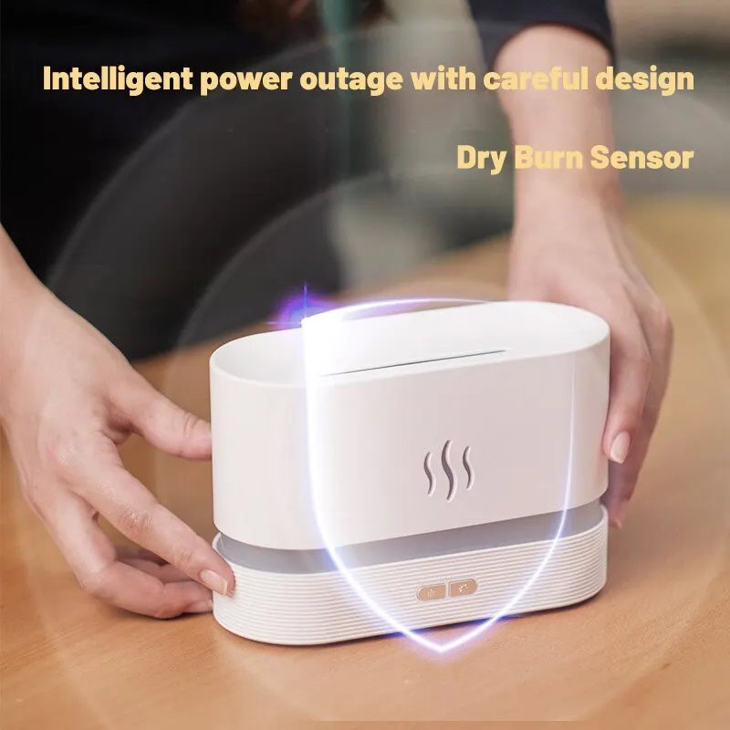 Humidificador De Perfume Umidificador De Ar Ultrasônico Com Máquina De Fragrância De Chama Colorida Simulação De Iluminação