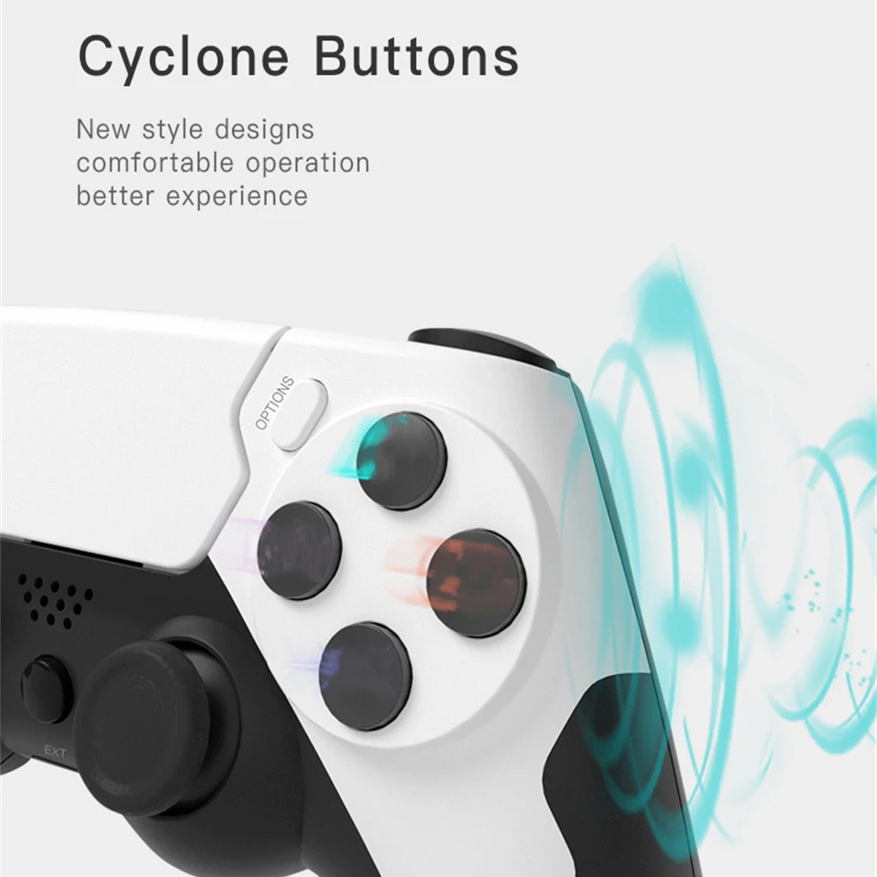 Wireless Controller BT Gamepad For PS4 PS3 Console PC Joystick With Touch Pad  6-axis Gyro Double Vibration Latency Free Gamepad