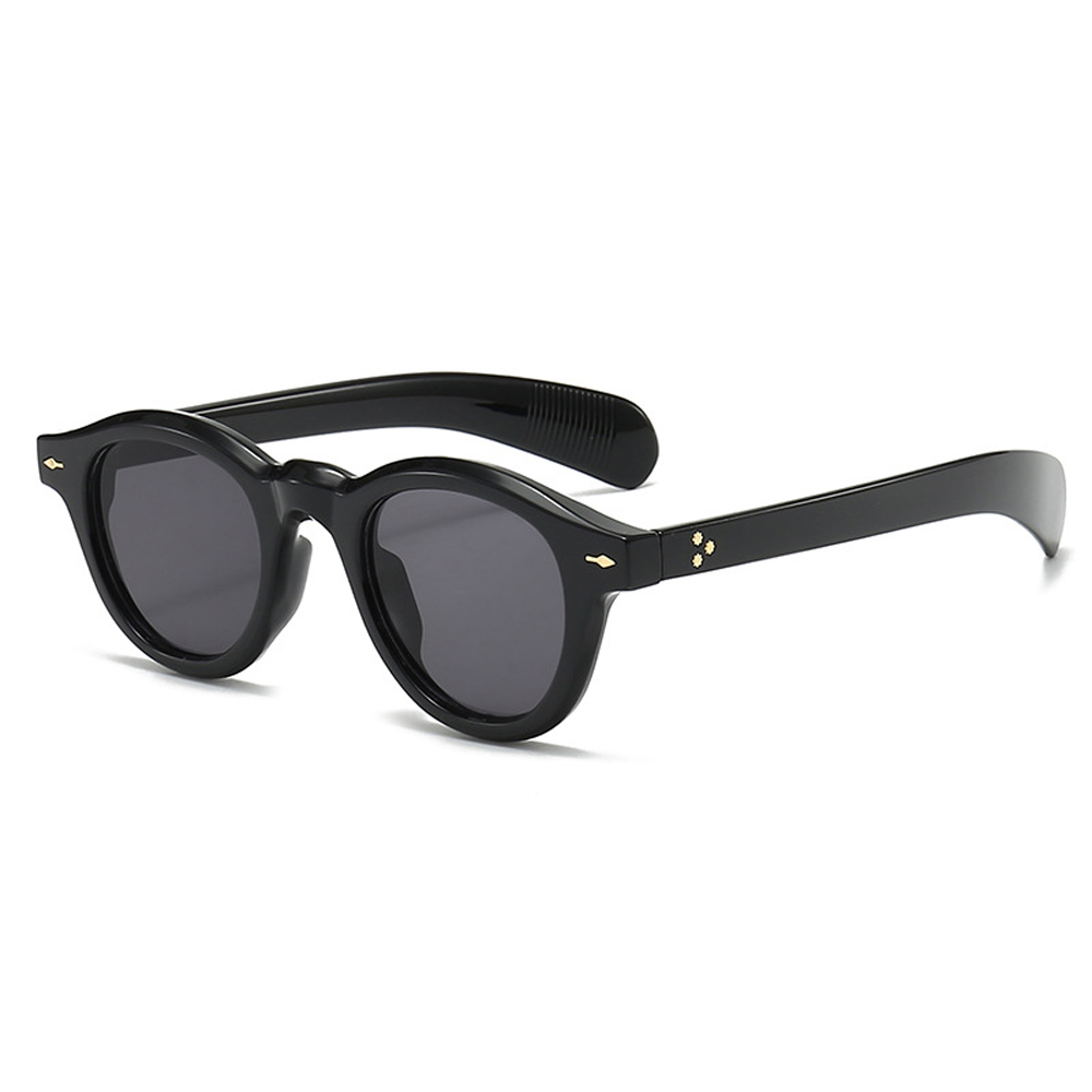 유럽과 미국의 패션 타원형 표범 인쇄 태양 안경 복고풍 쌀 박힌 안경 Ins 남성 여성의 다목적 선글라스