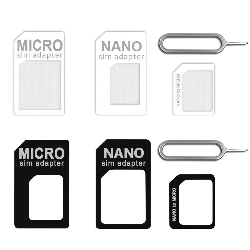 1 Set Nano SIM Karte zu Micro Standard Adapter Konverter Für Telefon SIM Karte Adapter Konvertieren Universal Telefone Für Nano Sim 4 in 1