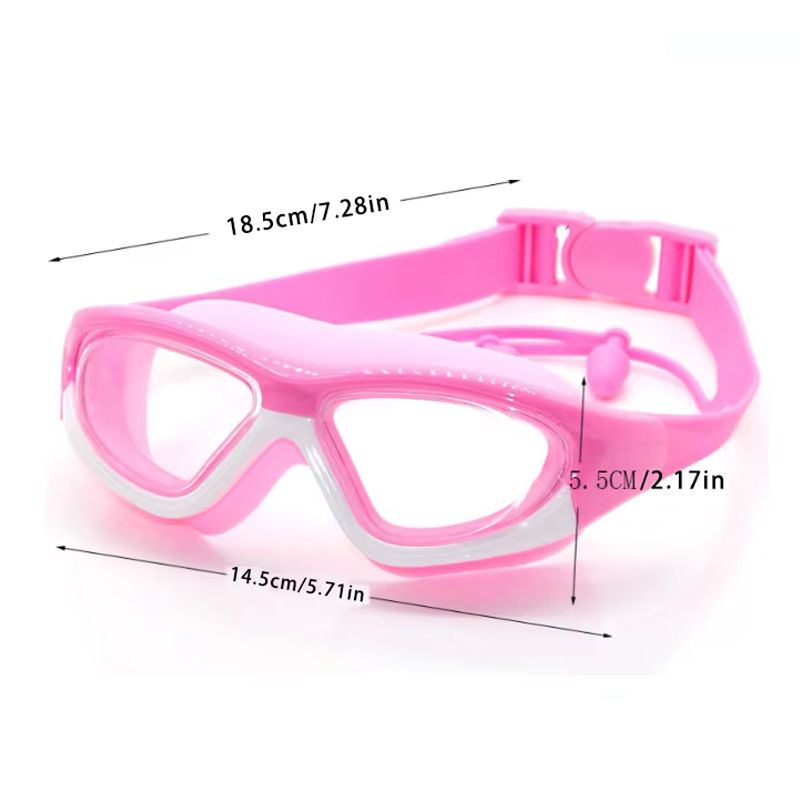 Gafas de natación para niños, gafas de buceo antivaho y impermeables con montura grande para hombres y mujeres, equipo de natación para estudiantes