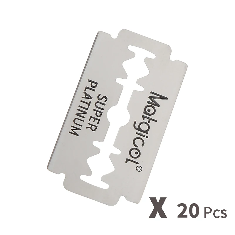 Wholesale 20 Pcs Double Edge Blade Stainless Steel Ultra-sharp Safety Razor Blades To Shave Blade For Manual Razor  safety