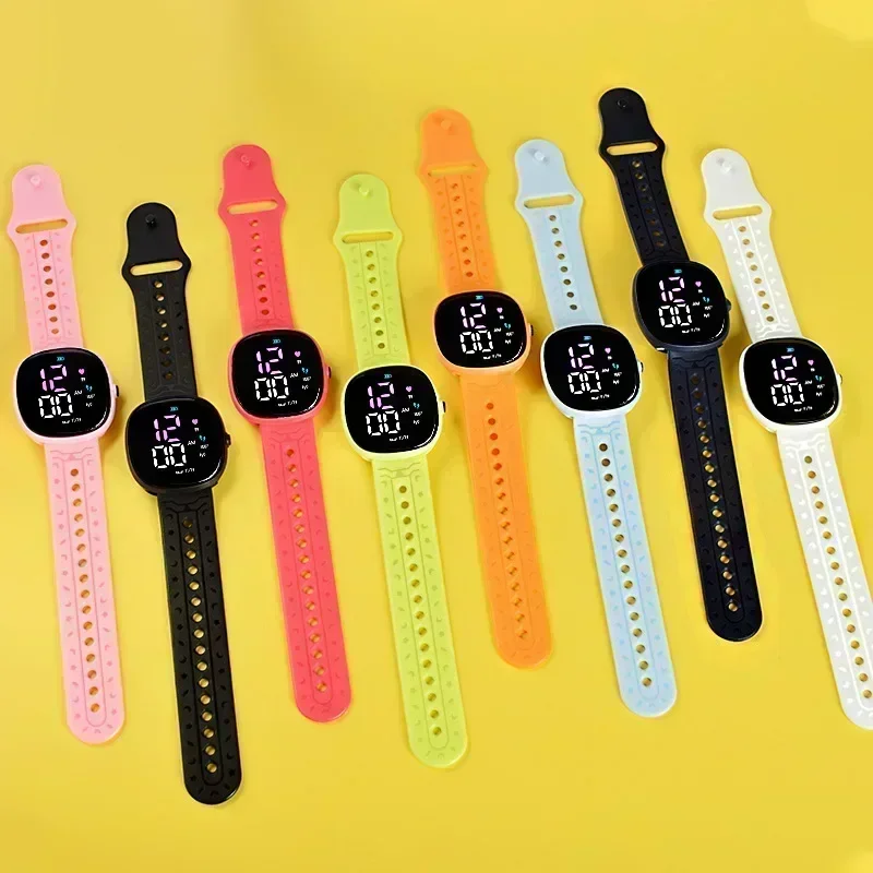 Nuevo reloj electrónico LED para estudiantes, reloj de pulsera para niños, reloj Digital deportivo resistente al agua para niños, reloj para niños