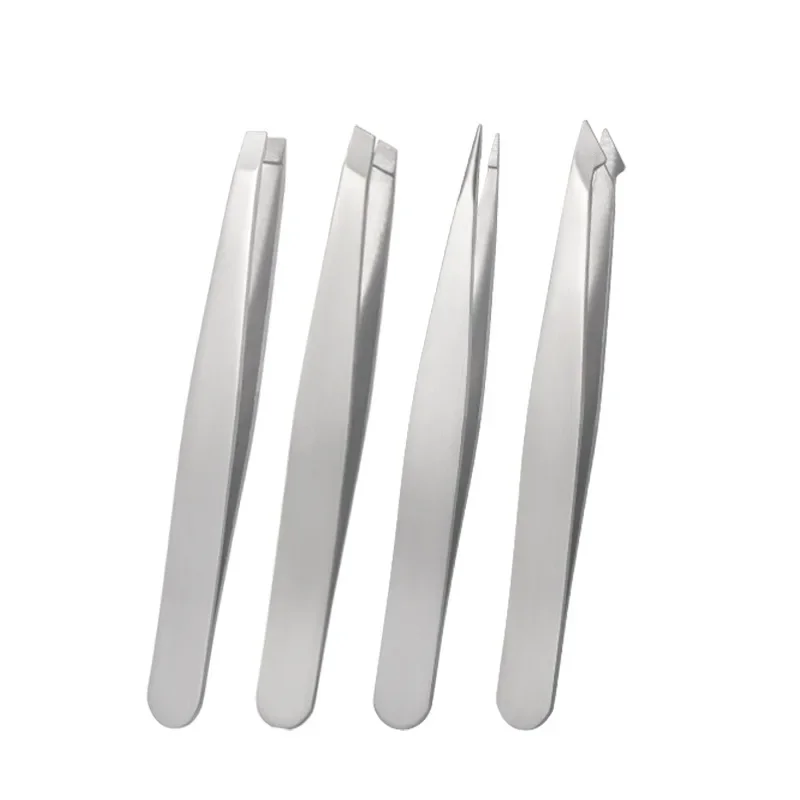 Juego de pinzas de 4 Uds., detritos de vello facial y cejas de precisión y depilación endógena adecuada tanto para hombres como para mujeres
