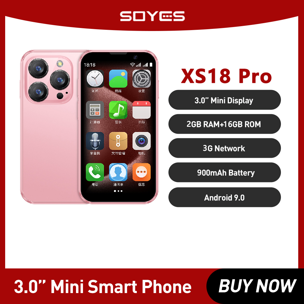 SOYES XS18 Pro Mini Smartphone 2GB RAM 16GB ROM Android8.1 3,0 ''con reconocimiento Facial Dual SIM en espera red 3G teléfono pequeño
