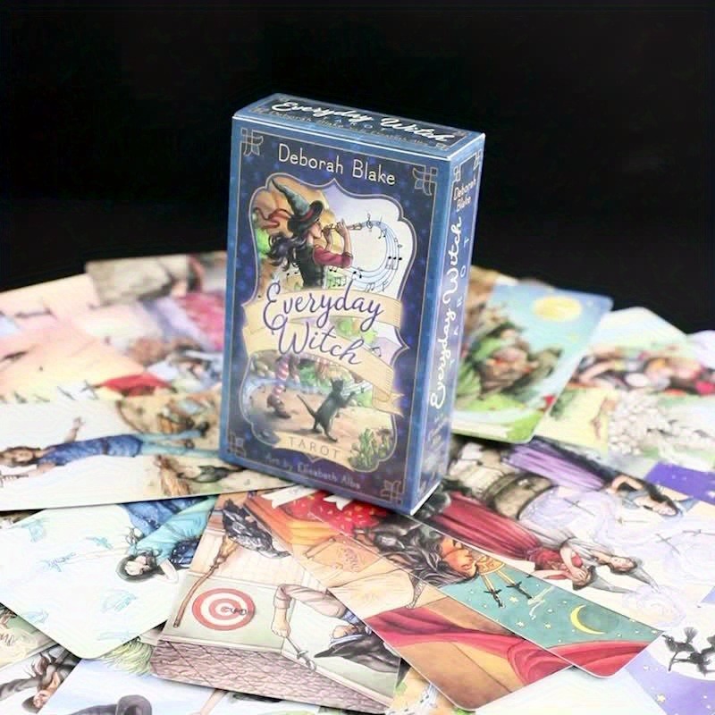 1 Box Everyday Witch Tarot Deck mit Reiseführer – 78-Kartenset, Partyspiel mit Hexerei-Motiv, praktisches Magic Tarot Kit