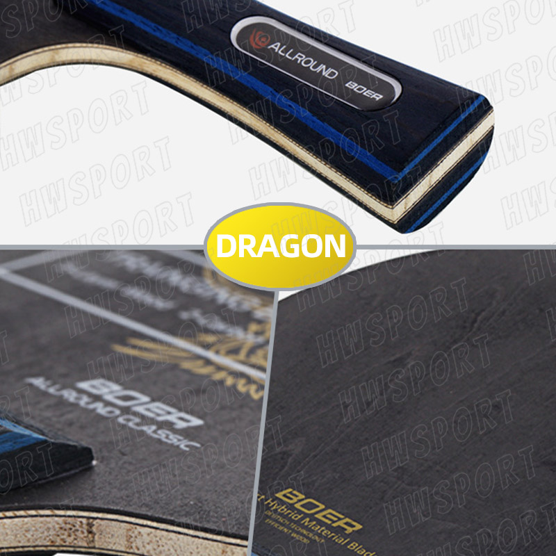 BOER LION DRAGON hoja de tenis de mesa 5 madera 2 hoja de Ping Pong de carbono tablero Base de Pingpong de entrada