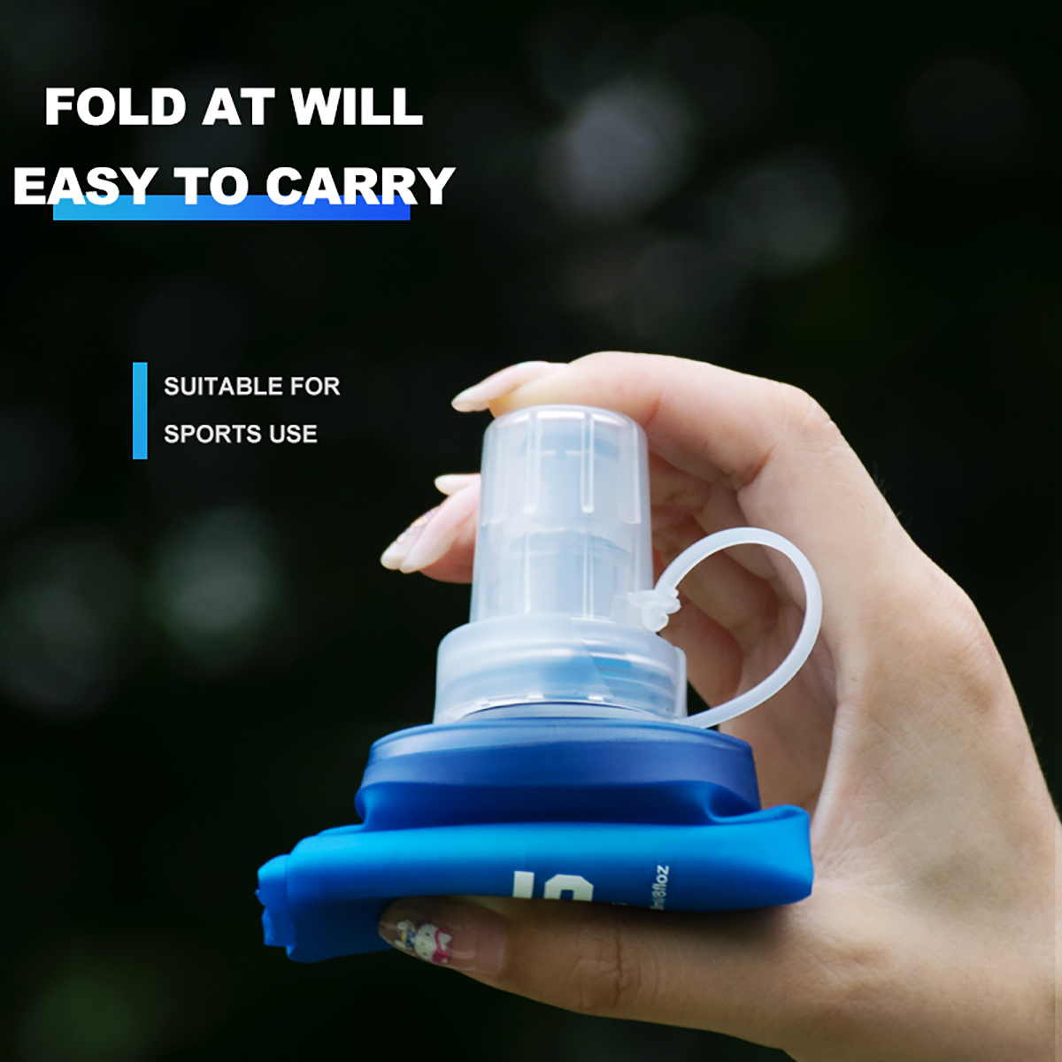 Cycling Sports Water Bottle Leak Proof Durable Soft Flask High Flow BPA Free Portable TPU Folding Water Cup Outdoor Running