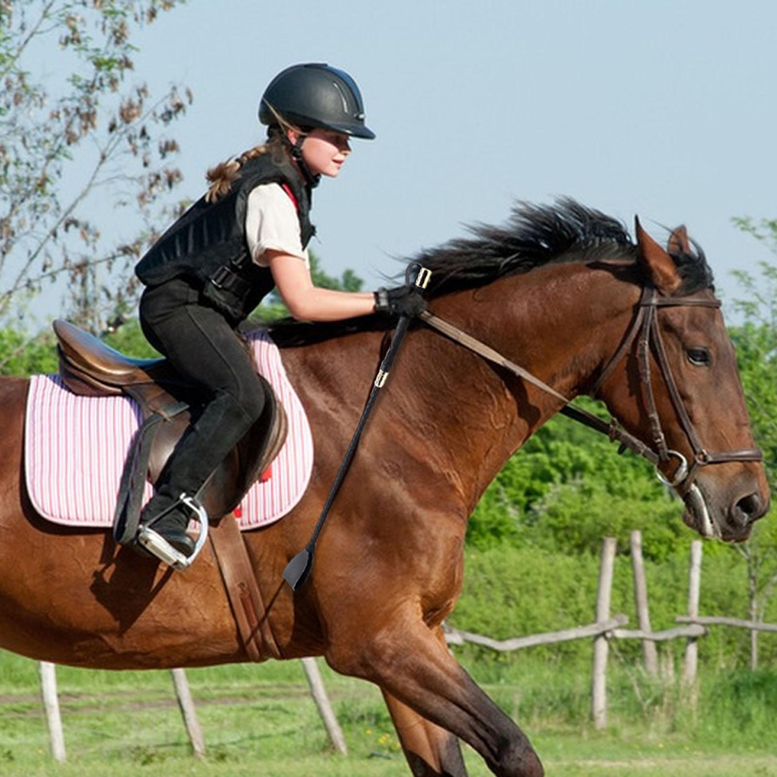 Chicote de equitação de 30/45/54 cm, chicote de treinamento com aderência antiderrapante, chicote de corrida de cavalos equestres para ferramenta de corrida