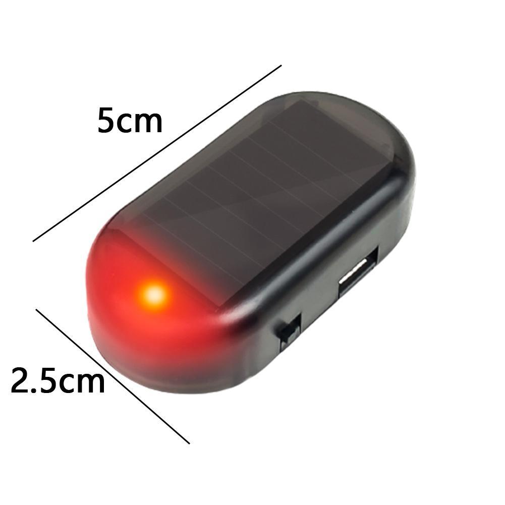 Car Fake Security Light Solar Powered Universal Warning LED Light Alarm Lamp Anti-Theft Caution Strobe Signal Security System