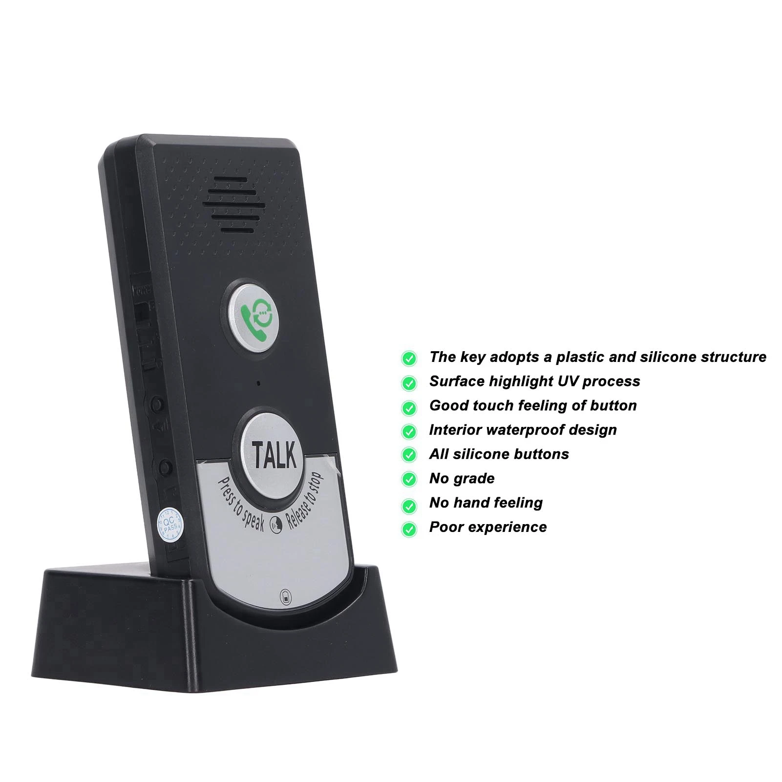2-Wege-Wireless Voice Intercom Super Long Range H8 Türklingelsystem Einheit Stromsparende Sprach-Intercom-Lichtanzeige für Krankenhäuser