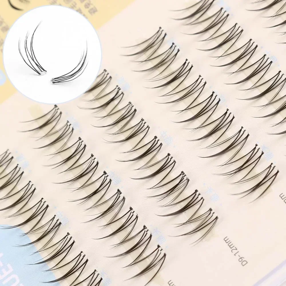 No necesita pegamento, pestañas postizas esponjosas, autoadhesivas, reutilizables, banda transparente, grupo segmentado, extensión de pestañas Manga DIY, maquillaje coreano