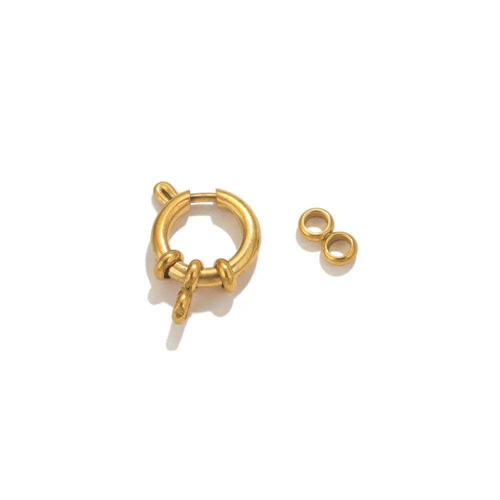 4pcs สแตนเลสสตีลรอบฤดูใบไม้ผลิ Clasps สําหรับเครื่องประดับทํากุ้งก้ามกรามตัวเชื่อมต่อ DIY สร้อยคอสร้อยข้อมือผลการค้นหาเครื่องประดับ