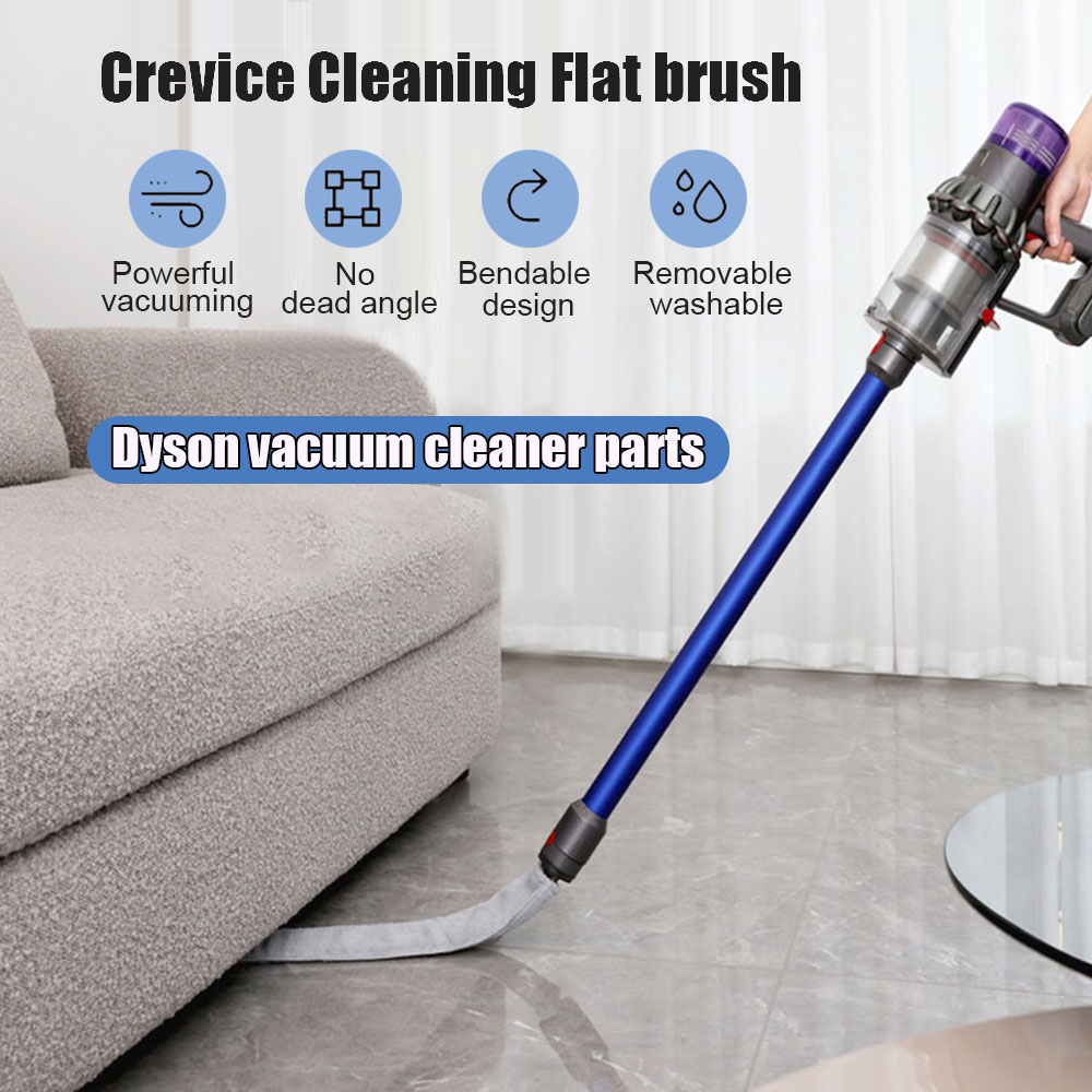 Flat Suction Head Brush Crevice Cleaning Cloth For Dyson V8 V10 V11 V15 Vacuum Cleaner Part Accessory Tool Bendable Washable