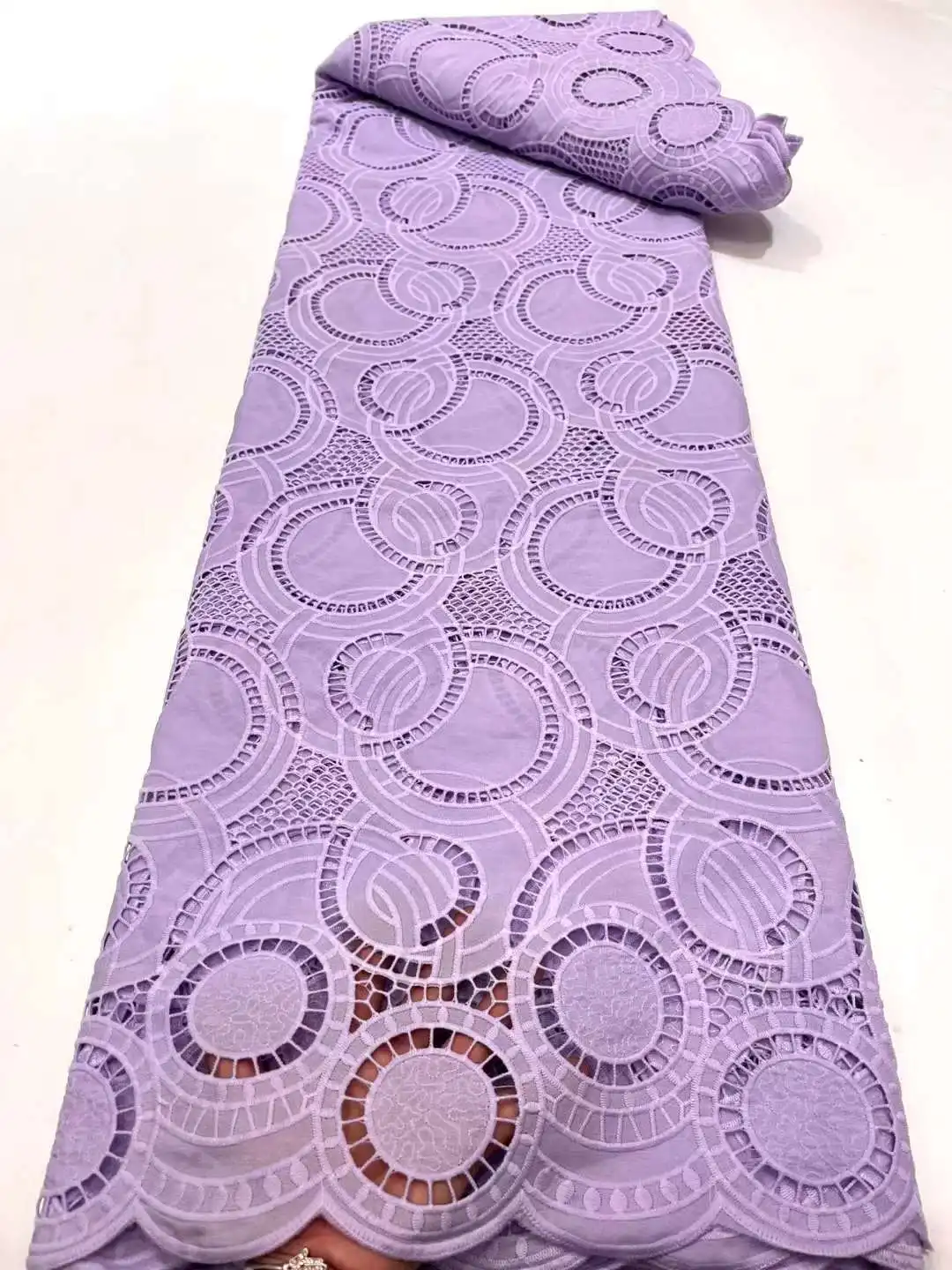ナイジェリアのハイコットンレース生地,スイスのベールレース,刺繍されたアフリカのドライレース,ウェディングドレス用,2023
