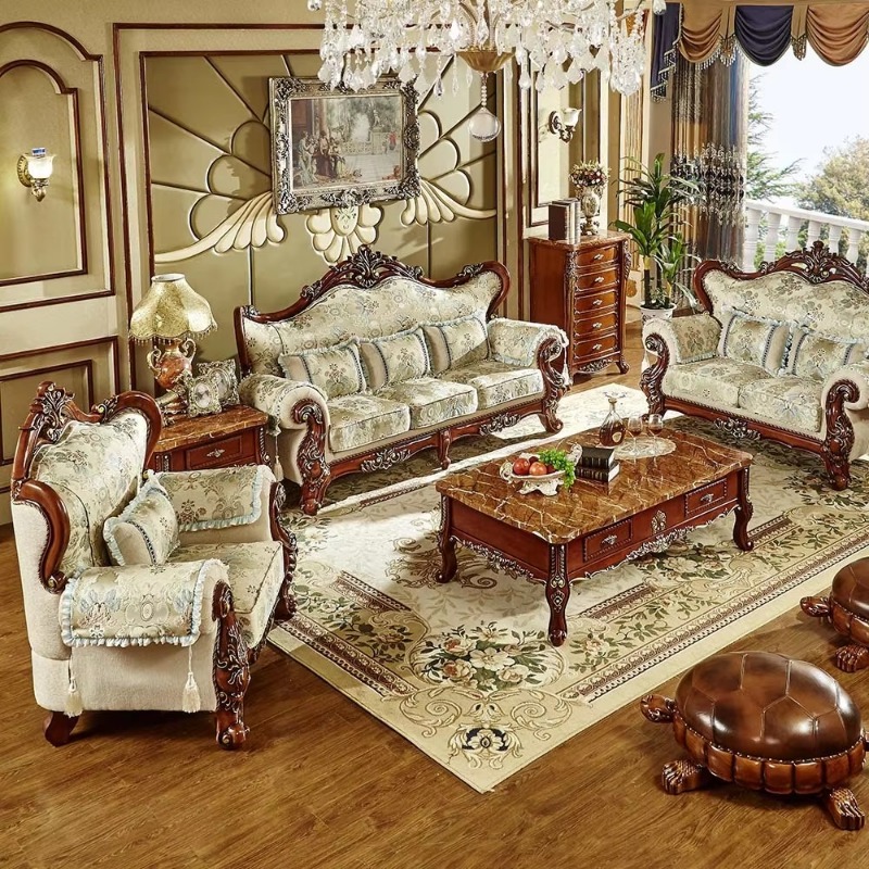 Zestaw sof Meble do salonu Skórzany fotel rozkładany ze stolikiem kawowym