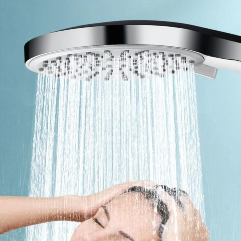 New 12CM Big Panel Handheld Shower Head 3 Functions Pressurized Water Saving Shower Head Faucet Replacement Bathroom Accessories