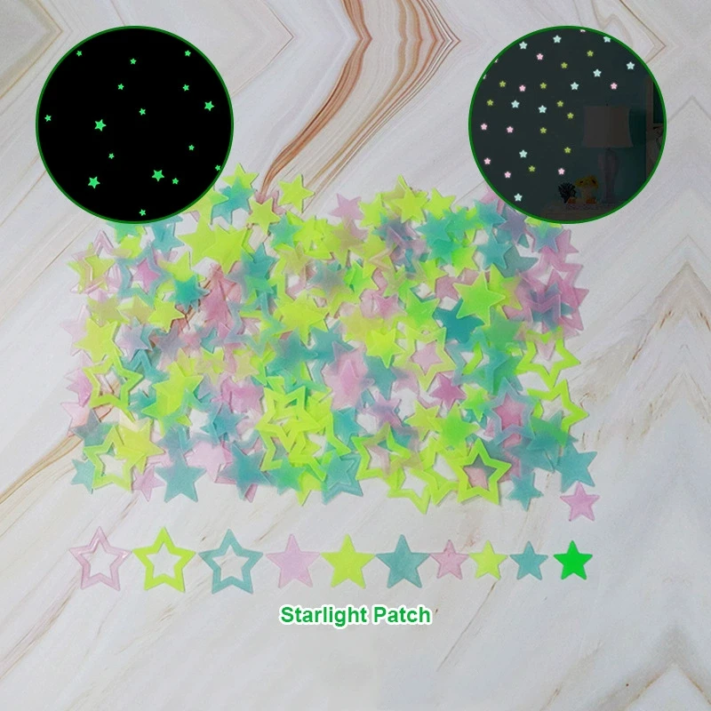 야광 별 스티커 - 어린이 방 꾸미기, DIY 밤하늘 천장, 야광 파티 용품용 셀프 접착 벽 데칼