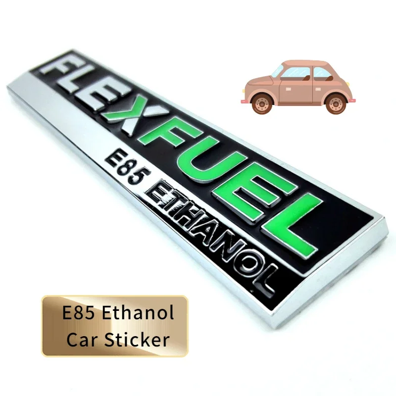 FLEX FUEL E85 ETHANOL автомобильная наклейка для чистого автомобиля, металлический авто кузов, грузовик, наклейка FLEXFUEL, 3D значок, эмблема, аксессуары