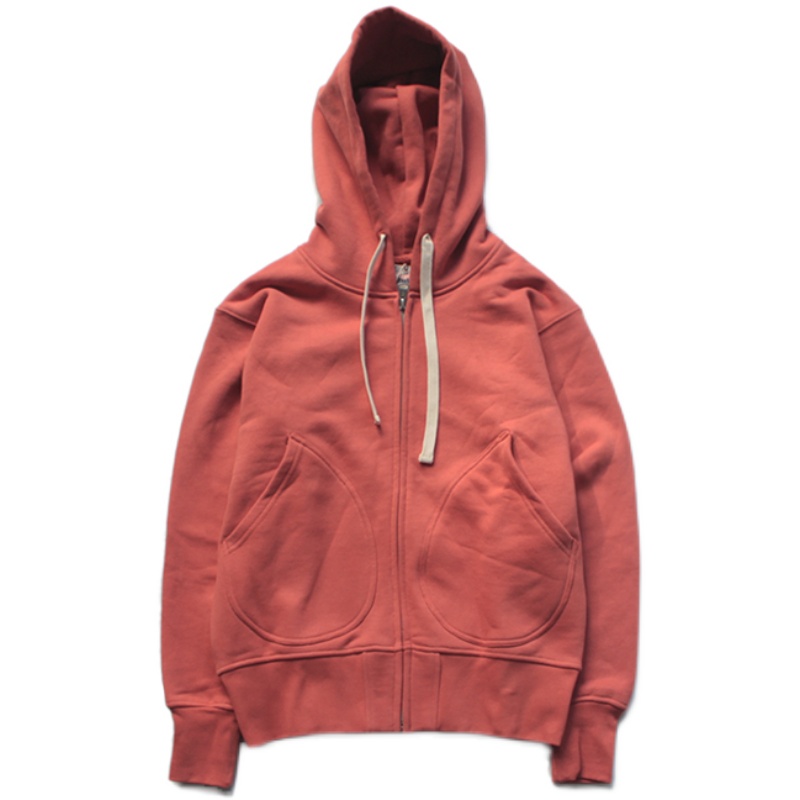 ヘビーウェイト 500 グラムループバックトレーナー純粋な綿無地フード付きジッパースポーツ帽子秋冬新着カジュアル若者のファッション