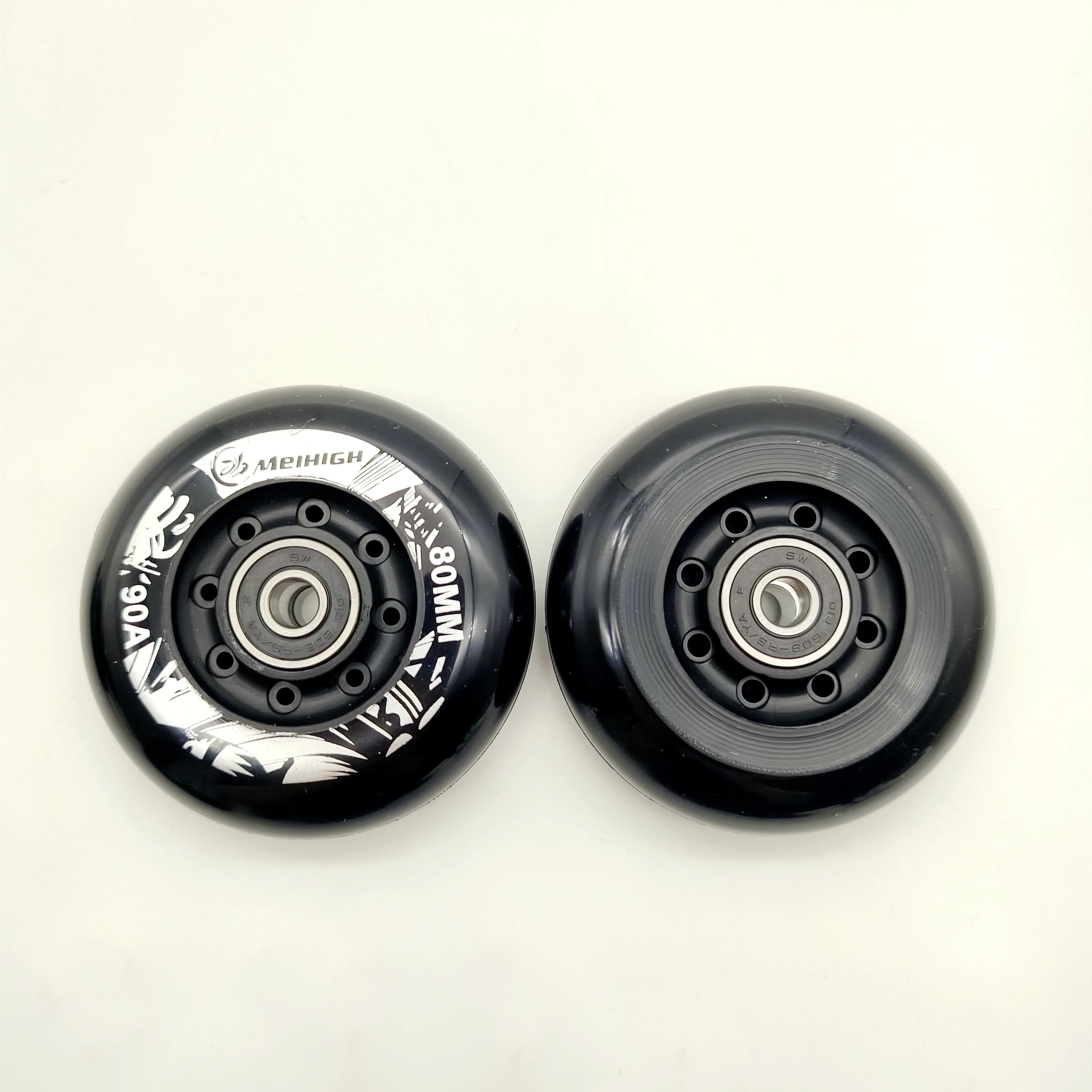 Roda de skate em linha roda de skate preto branco roda do plutônio 85a 90a 72mm 76mm 80mm espessura da roda 24mm 8 rodas/lote