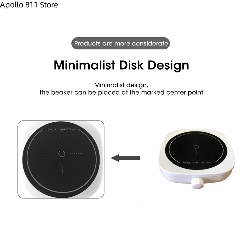 Agitatore magnetico da cucina Miscelazione di liquidi Mini agitatore da laboratorio Bastone di miscelazione portatile Scheda di miscelazione 1L 4000 giri/min per laboratori