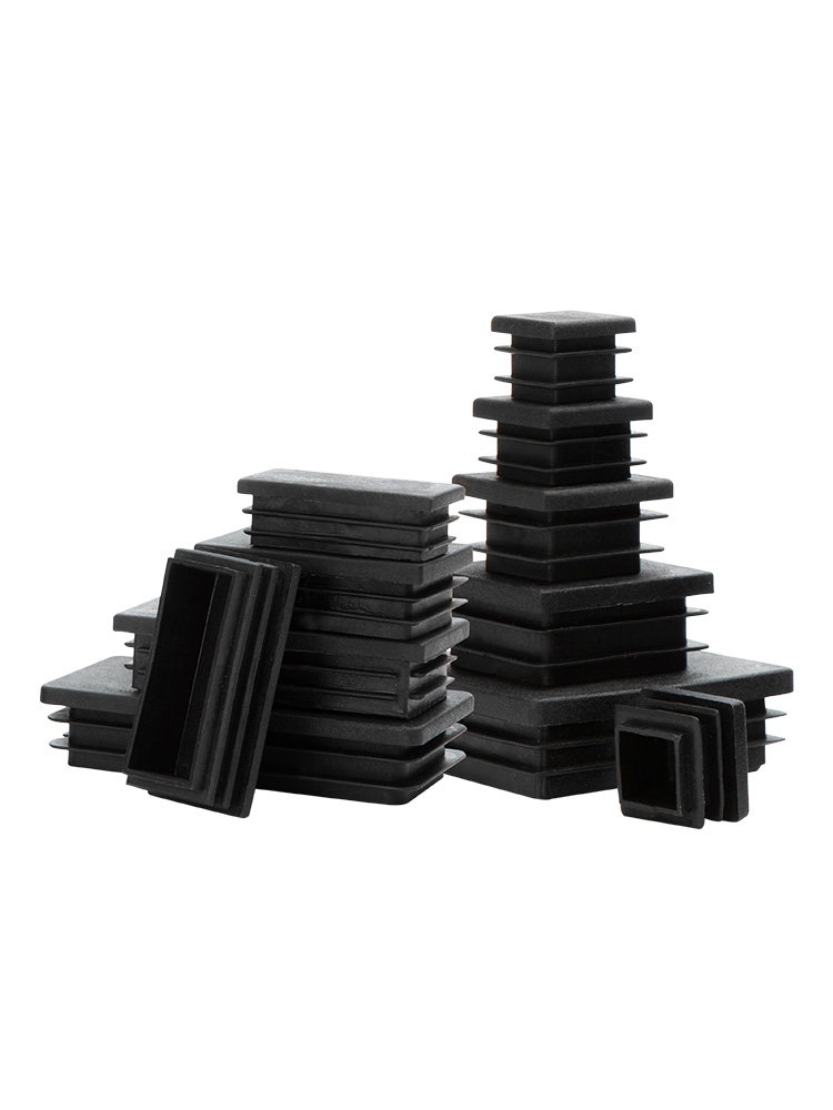 Square Plastic Black Blanking End Cap, Tube Pipe Insert Plug Bung, Móveis para sala de estar, Bed Frame, 10x10mm, 100x100mm, 2 Pcs, 4 Pcs, 10Pcs