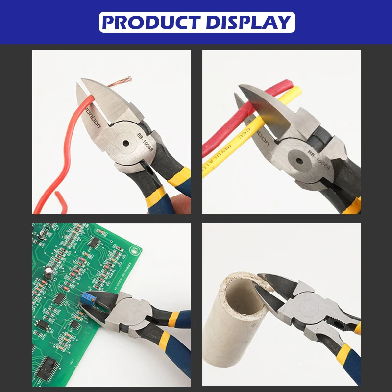 5/6/7 インチプロフェッショナルペンチワイヤーストリッピングツールサイドカッターケーブルバリニッパー電気技師 DIY 修理ハンドツール