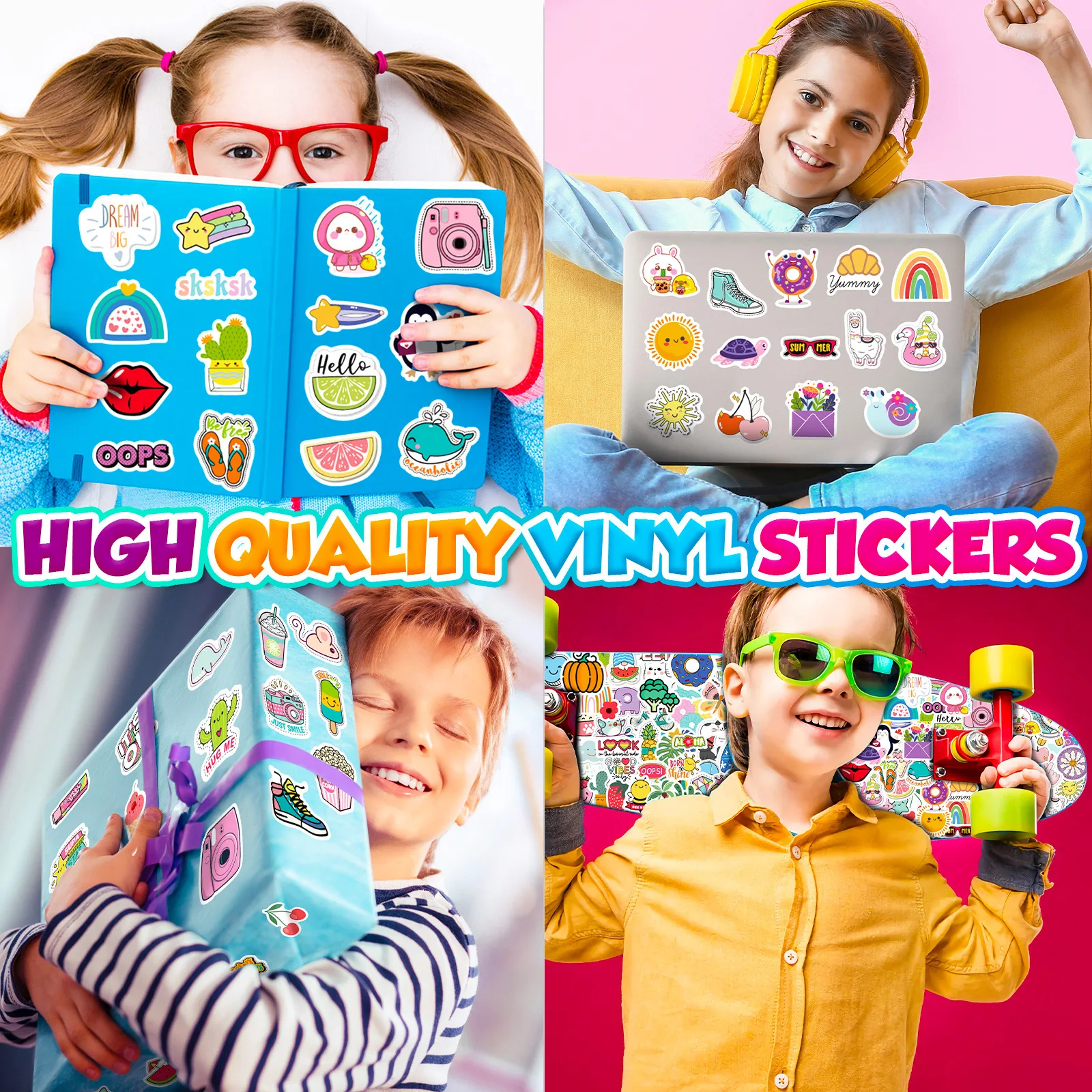 100 Stück Kawaii süße Vsco Aufkleber Ästhetik Telefon Laptop Tagebuch Gitarre Koffer Graffiti wasserdichte Aufkleber Aufkleber Kinder Spielzeug