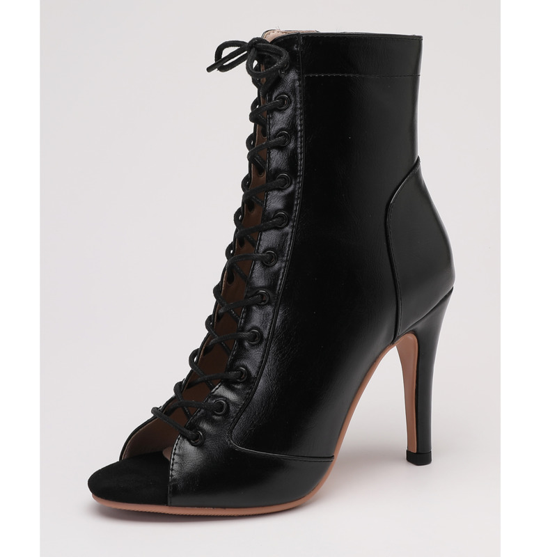 2023 neue Mode-Trend Lace-up Stiefel Stilettos Jazz Dance Weibliche Schuhe Für Latin Tanzen Outdoor Booties Große Größe