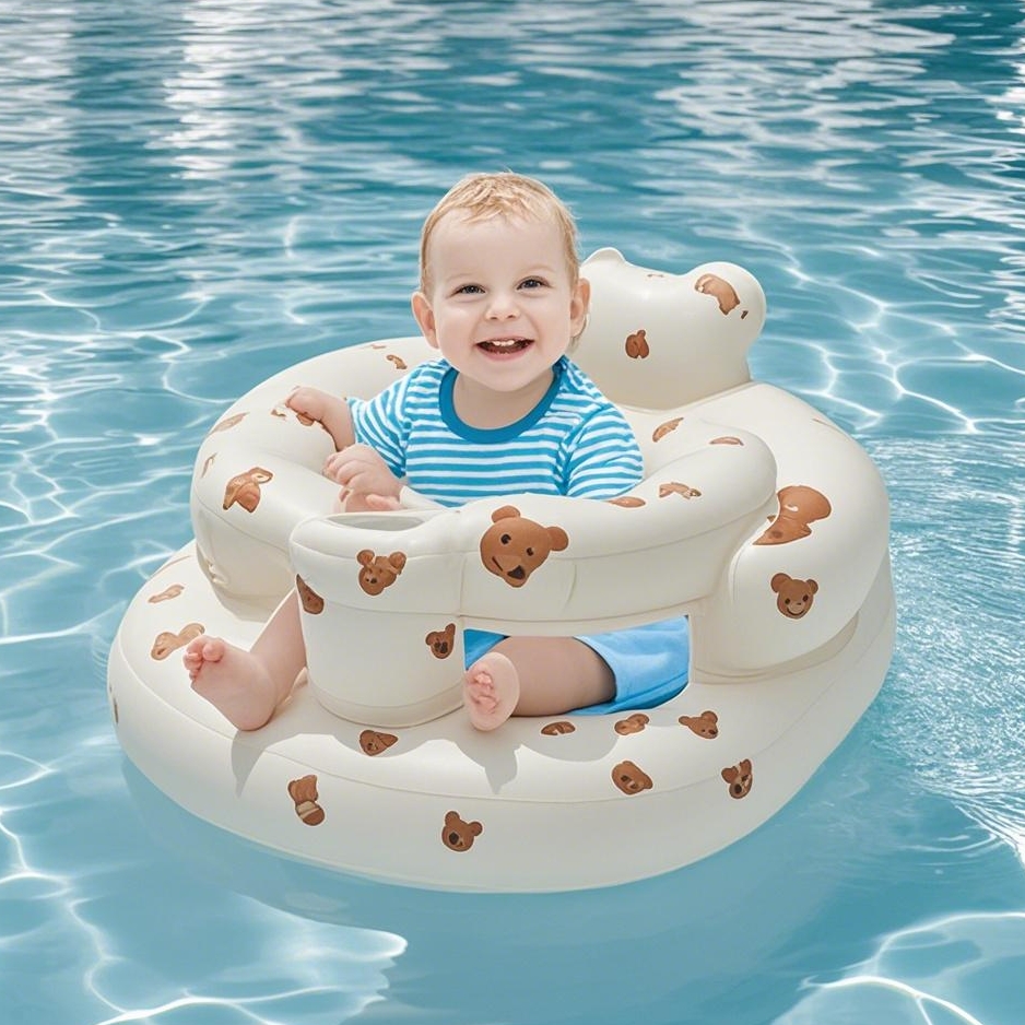 Портативное надувное детское сиденье с защитным ограждением — кресло для сидения для младенцев и малышей |   Безопасное детское напольное сиденье для практики сидения