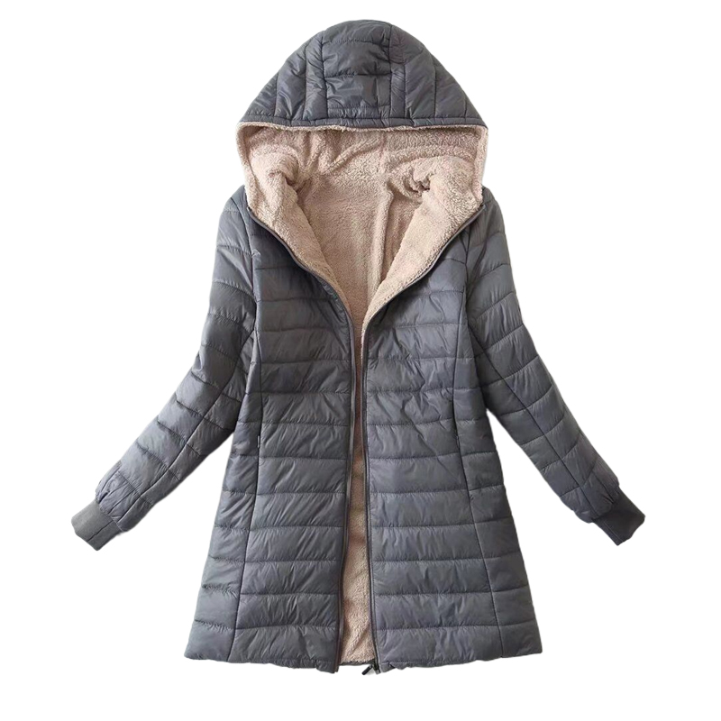 S-3XL dames herfst winter halflange jas damesjas halflange jassen kantoor dames lamsfleece parka's