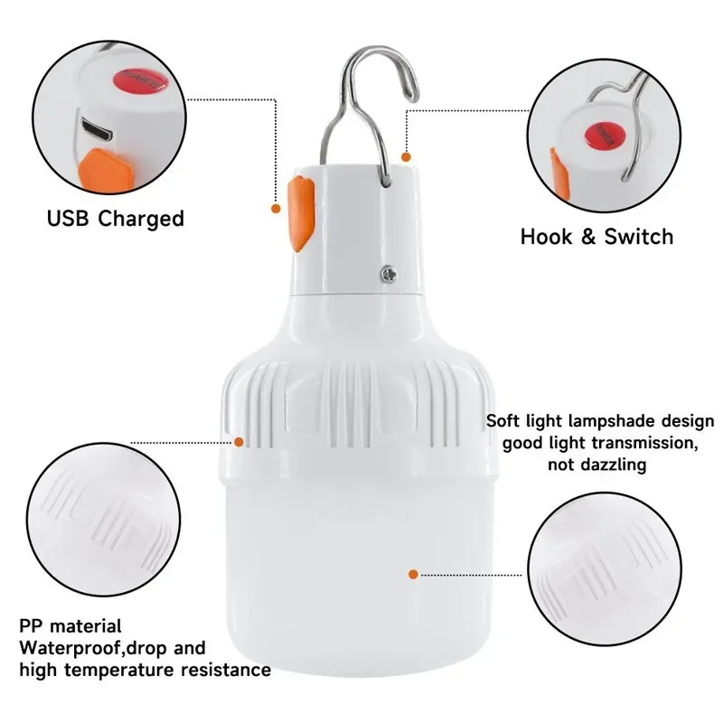 Hängende LED Straßen laterne Ladela mpe Multifunktion lampe Laden Energie spar lampe Not lampe Camping lampe Laden