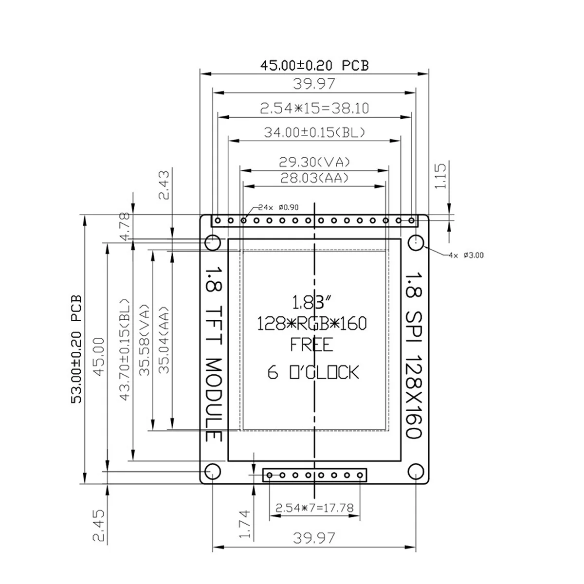 1.8인치 시리얼 SPI TFT LCD 모듈 128x160 디스플레이 PCB 어댑터 IC 도트 매트릭스 3.3V 5V IO 인터페이스 Arduino 호환