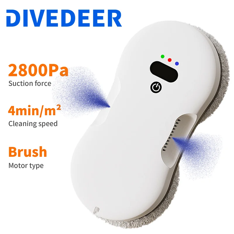 Máquina limpiadora de ventanas con pulverizador bidireccional para hombre, máquina limpiadora de ventanas de vidrio de gran succión eléctrica automática para el hogar