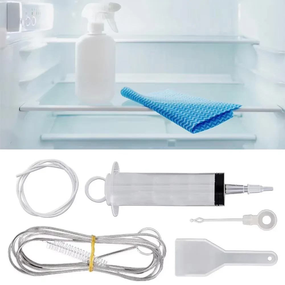 5 stücke Kühlschrank Bagger Kit Flexible Kühlschrank Peeling Pinsel Wiederverwendbare Kühlschrank Ablauf Loch Bagger Entferner Reinigung Spritze Schaufel
