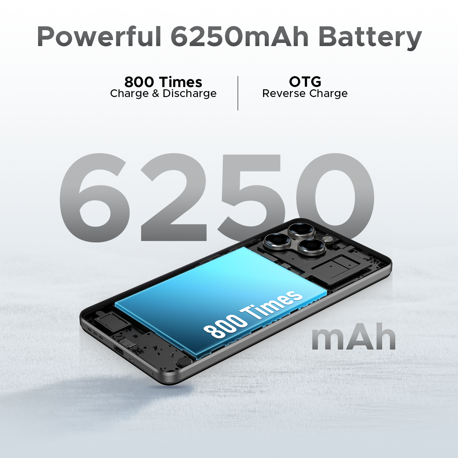 Globale Version Doogee Note58 Pro Android 15 Smartphones 8 GB RAM 256 GB Rom 6250 mAh großer Akku 6,75 Zoll HD+ Display NFC-Handy