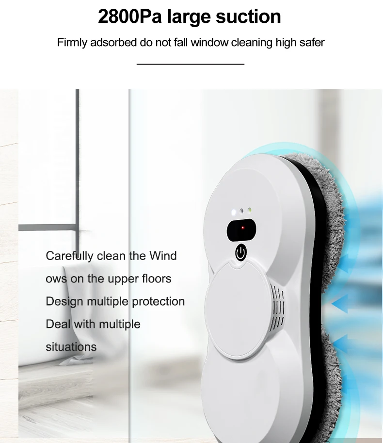 PuRuiKai Zerstäubender, ultradünner Roboter-Staubsauger, Fensterputzroboter, Fensterputz, elektrische Glasfernbedienung für Zuhause
