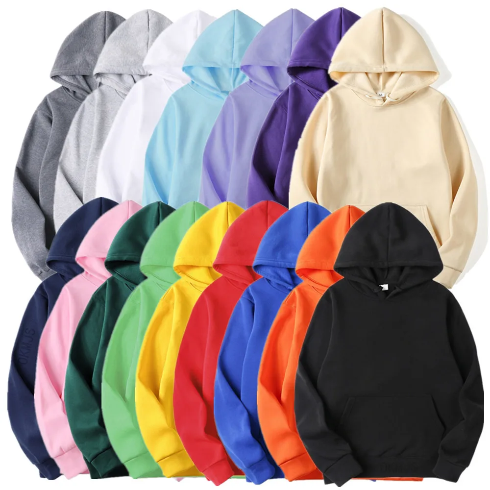 Nowa moda męska Bluzy damskie Wiosna Jesień Zima Casualowe bluzy z kapturem Bluzy męskie Topy Jednokolorowe bluzy z kapturem Bluza męska