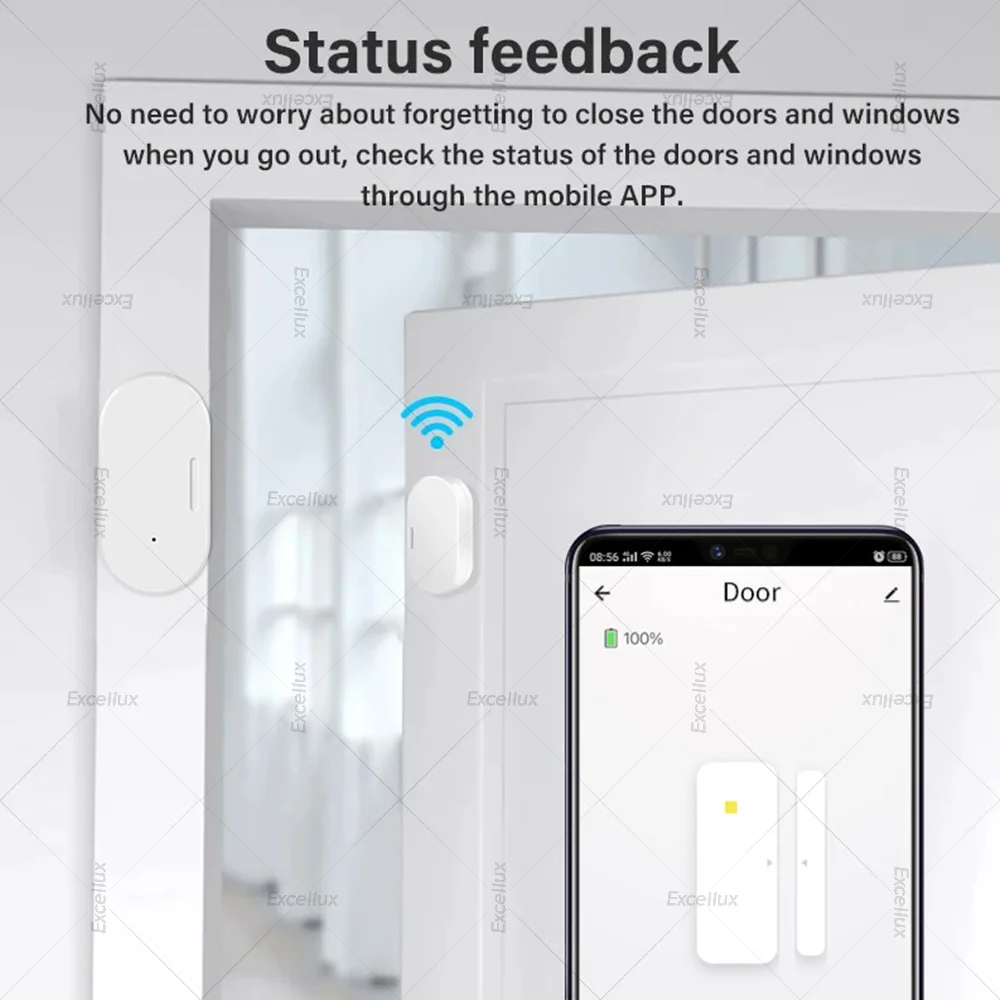 Zigbee-Sensor de puerta y ventana, Detector magnético antirrobo abierto y cerrado, funciona con Alexa y Google Home Automation Z2M Home Assistant